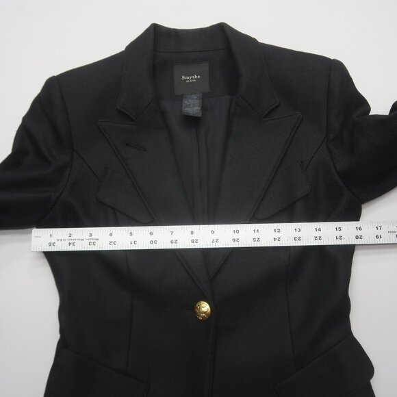 Smythe Full Back Duchess Blazer Black Size 2 - Picture 10 of 13